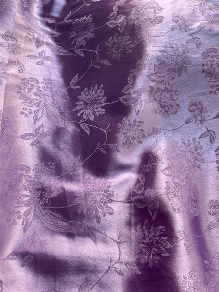 Chinese style light purple fabric, thin jacquard fabric, wedding shirt, qipao, Hanfu fabric