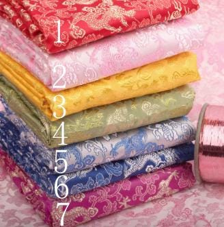 7 Color Wide brocade fabric with dragon pattern, jacquard fabric, cosplay dress fabric,
