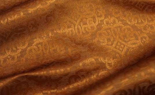 Golden brown color brocade fabric, wedding jacket dress fabric, jacquard fabric, by the yard