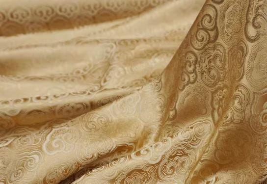 SALE, Golden color brocade fabric, jacket dress fabric, wedding jacquard fabric, by the yard