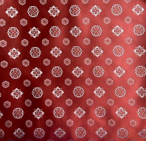 3 Color Wide brocade fabric, red/navy blue/army green brocade fabric, wedding brocade fabric,