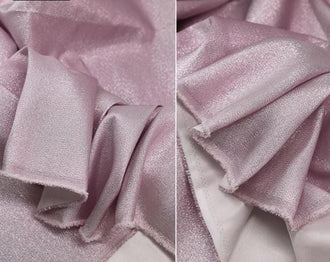 Silver Pink Color Gradient Sparkling Brocade Fabric Jacquard Fabric Handmade DIY Doll Clothes Stage Decoration Background Designer Fabric