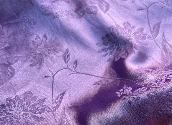 Chinese style light purple fabric, thin jacquard fabric, wedding shirt, qipao, Hanfu fabric