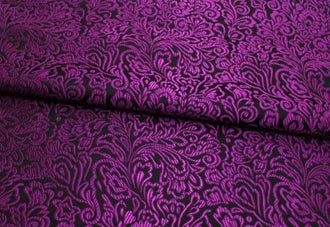 SALE, Black color brocade fabric with rose red pattern, jcquard Fabric, wedding jacquard fabric, by the yard