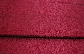 SALE, Dark red color brocade fabric, jacket dress fabric, wedding jacquard fabric, by the yard