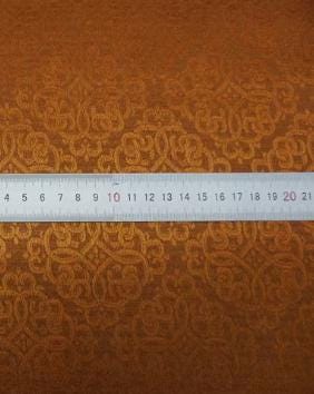 Golden brown color brocade fabric, wedding jacket dress fabric, jacquard fabric, by the yard