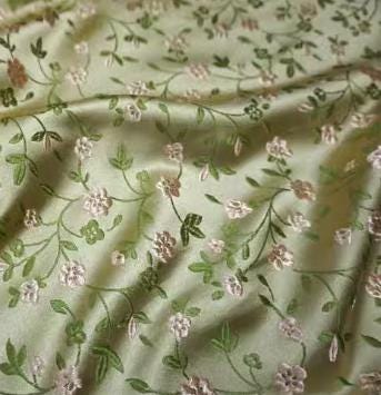 SALE, Light gold color brocade fabric with flora pattern, jacket dress fabric, wedding jacquard fabric, by the yard