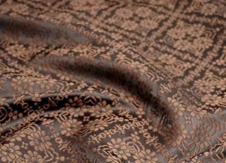 SALE, Dark coffee color brocade fabric with flower pattern , jacket dress fabric, wedding jacquard fabric, by the yard