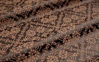 SALE, Dark coffee color brocade fabric with flower pattern , jacket dress fabric, wedding jacquard fabric, by the yard