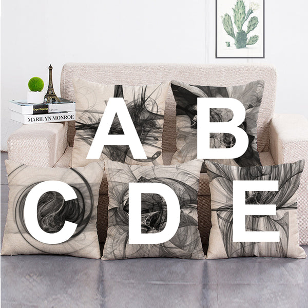 Cushion Cover SET Cotton Linen Throw Pillow,Absract Painting design by lyfabrics - LiYiFabrics