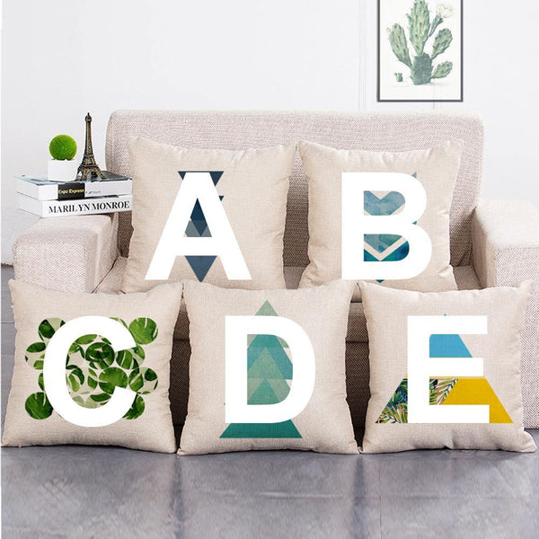 Cushion Cover SET Cotton Linen Throw Pillow, Arrow design - LiYiFabrics