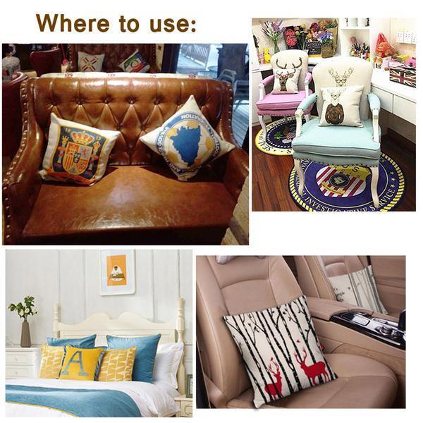 Cushion Cover SET Cotton Linen Throw Pillow, Animals - LiYiFabrics