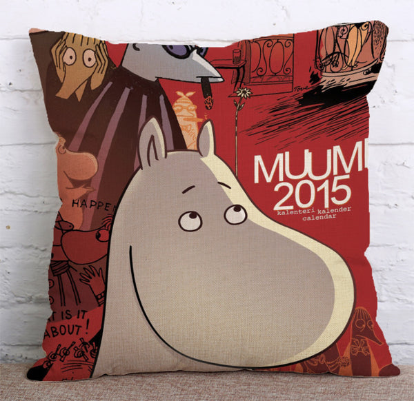 Cushion Cover SET Cotton Linen Throw Pillow,Moomin - LiYiFabrics