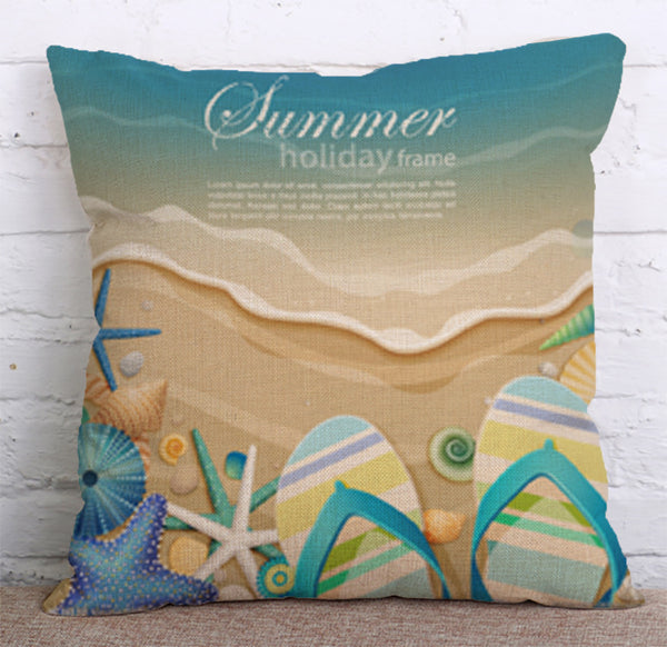 Cushion Cover SET Cotton Linen Throw Pillow,Sea Stars - LiYiFabrics