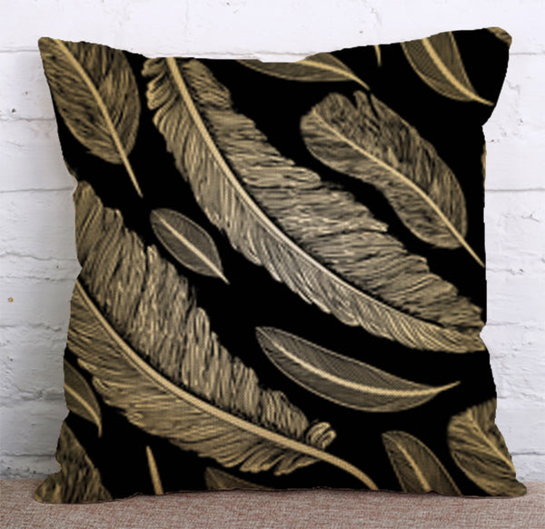 Cushion Cover SET Cotton Linen Throw Pillow,Feathers - LiYiFabrics