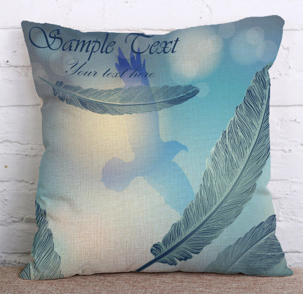 Cushion Cover SET Cotton Linen Throw Pillow,Feathers - LiYiFabrics