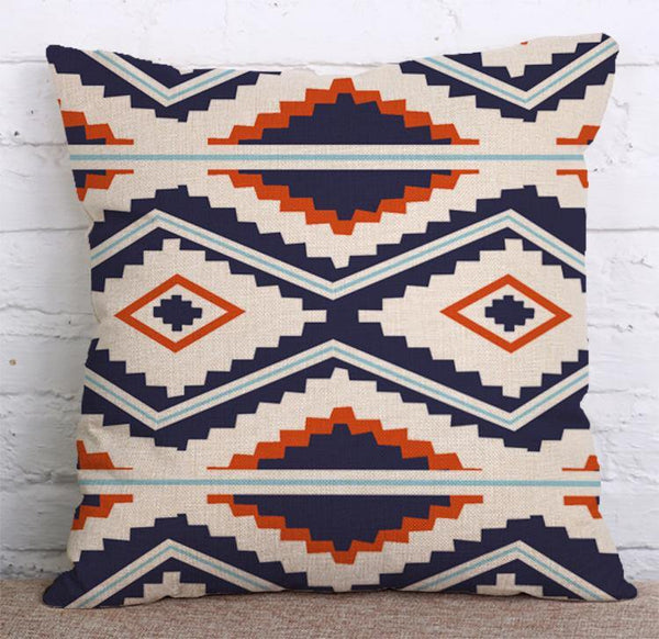 Cushion Cover SET Cotton Linen Throw Pillow, Abstract Painting design - LiYiFabrics