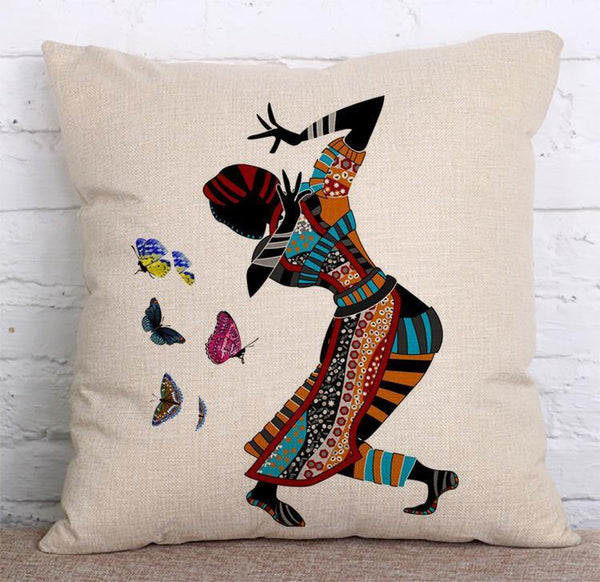 Style  Cushion Cover SET Cotton Linen Throw Pillow, Indian - LiYiFabrics