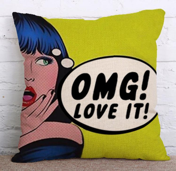 Cushion Cover SET Cotton Linen Throw Pillow,Marilyn Monroe design - LiYiFabrics