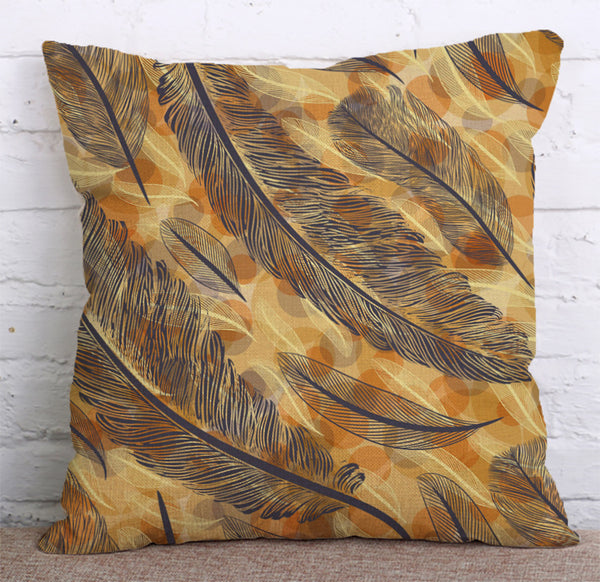 Cushion Cover SET Cotton Linen Throw Pillow,Feathers - LiYiFabrics