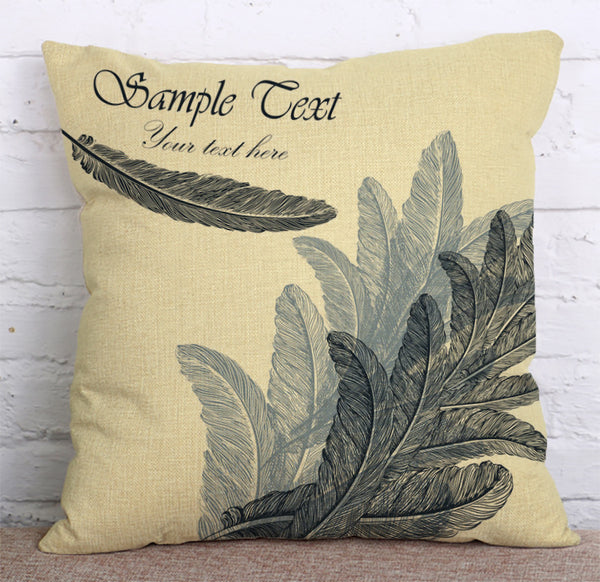 Cushion Cover SET Cotton Linen Throw Pillow,Feathers - LiYiFabrics