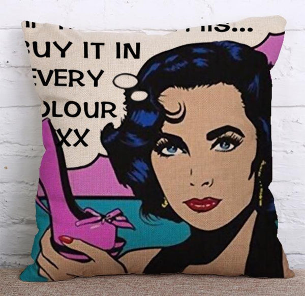 Cushion Cover SET Cotton Linen Throw Pillow,Marilyn Monroe design - LiYiFabrics