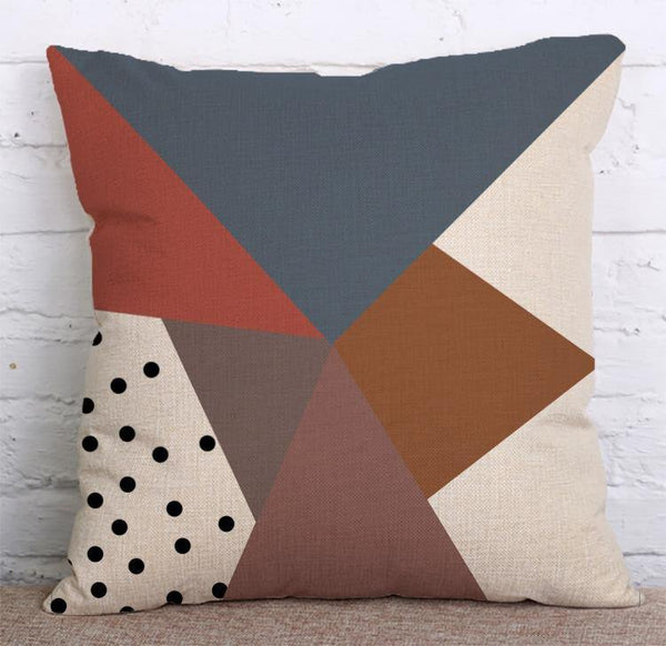 Cushion Cover SET Cotton Linen Throw Pillow, Painted Deers - LiYiFabrics