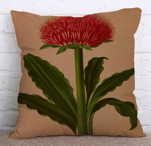 Cushion Cover SET Cotton Linen Throw Pillow,Flowers style - LiYiFabrics