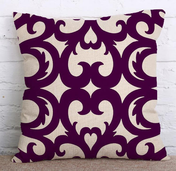 Cushion Cover SET Cotton Linen Throw Pillow, Heart Style - LiYiFabrics