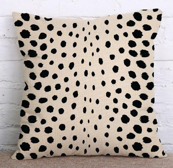 Cushion Cover SET Cotton Linen Throw Pillow, Heart Style - LiYiFabrics