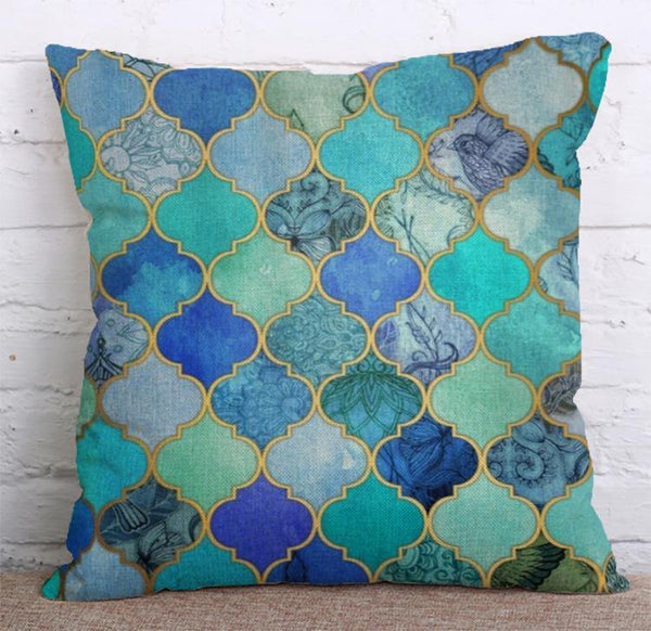 Classic Cushion Cover SET Cotton Linen Throw Pillow - LiYiFabrics