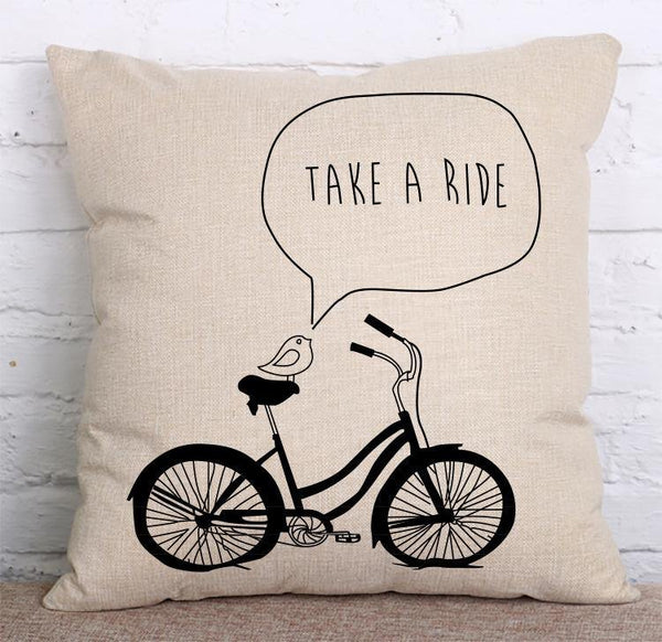 Cushion Cover SET Cotton Linen Throw Pillow, I Love Beard style - LiYiFabrics