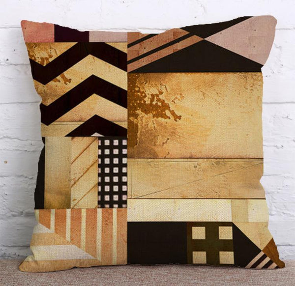 Cushion Cover SET Cotton Linen Throw Pillow,Abstract Painting design - LiYiFabrics