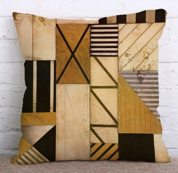 Cushion Cover SET Cotton Linen Throw Pillow,Abstract Painting design - LiYiFabrics