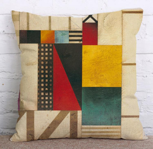 Cushion Cover SET Cotton Linen Throw Pillow,Abstract Painting design - LiYiFabrics