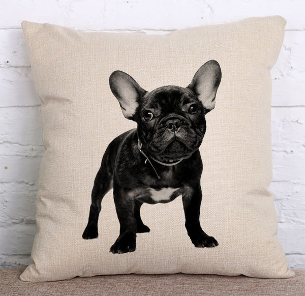 Cushion Cover SET Cotton Linen Throw Pillow,Doggy - LiYiFabrics