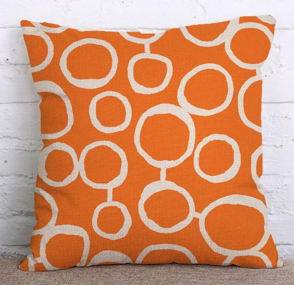 Cushion Cover SET Cotton Linen Throw Pillow, Heart Style - LiYiFabrics