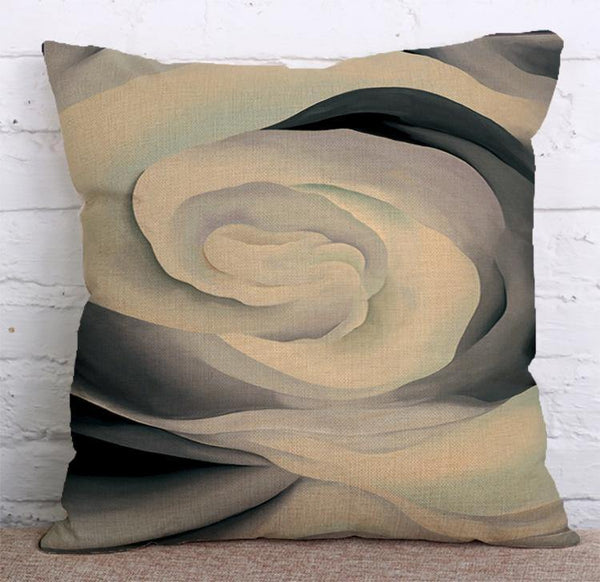 Cushion Cover SET Cotton Linen Throw Pillow, Abstract Flowers design - LiYiFabrics
