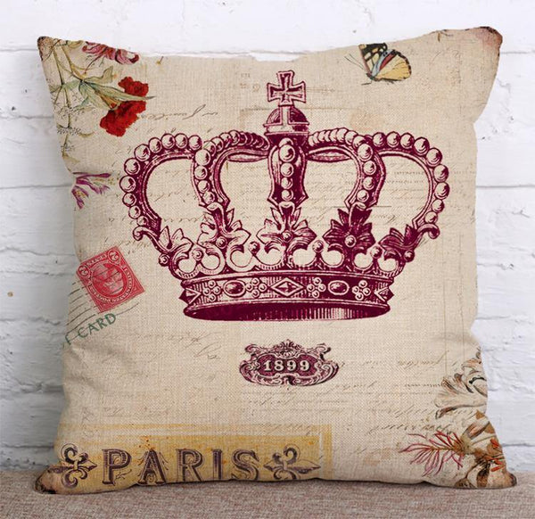 Cushion Cover SET Cotton Linen Throw Pillow,Cups style - LiYiFabrics