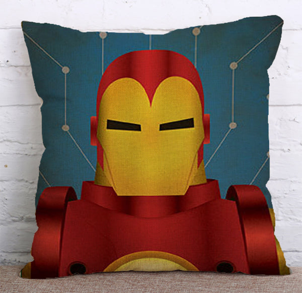 Cushion Cover SET Cotton Linen Throw Pillow, Super Heros - LiYiFabrics