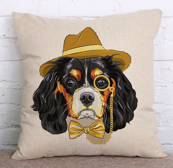 Cushion Cover SET Cotton Linen Throw Pillow,Mr.Animal - LiYiFabrics