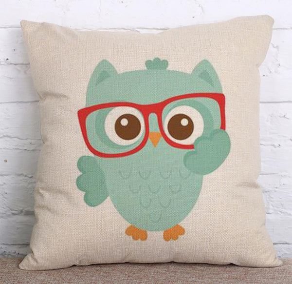 Cushion Cover SET Cotton Linen Throw Pillow, Animal design - LiYiFabrics