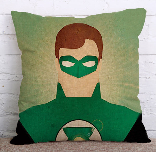 Cushion Cover SET Cotton Linen Throw Pillow, Super Heros - LiYiFabrics