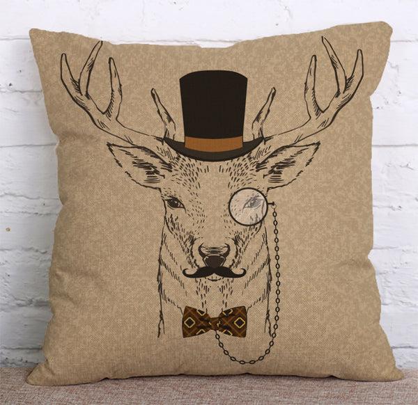 Cushion Cover SET Cotton Linen Throw Pillow,Mr.Animal - LiYiFabrics