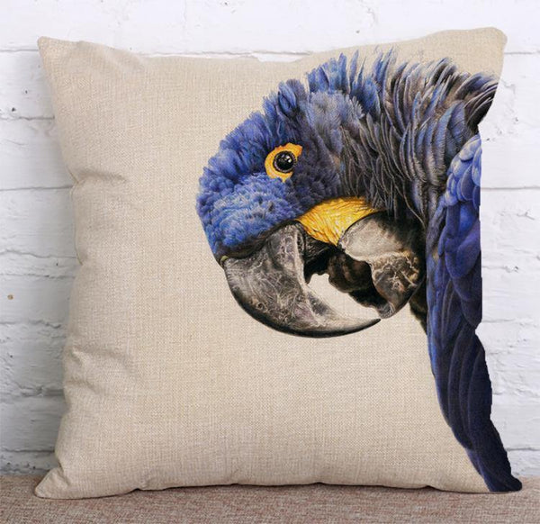 Cushion Cover SET Cotton Linen Throw Pillow, Owl Style - LiYiFabrics