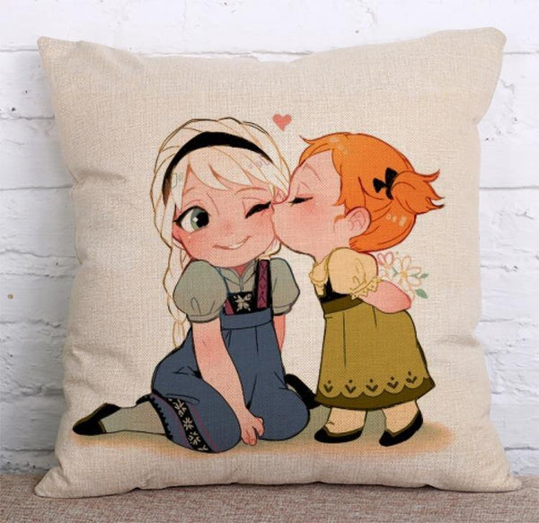 Cushion Cover SET Cotton Linen Throw Pillow, Cartoon style - LiYiFabrics