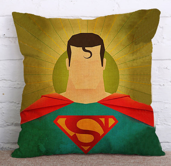 Cushion Cover SET Cotton Linen Throw Pillow, Super Heros - LiYiFabrics