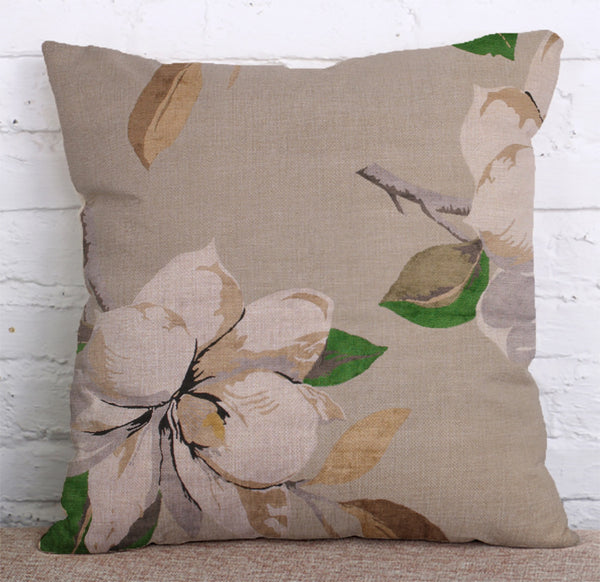 Cushion Cover SET Cotton Linen Throw Pillow, Painted Trees - LiYiFabrics