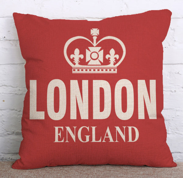 Cushion Cover SET Cotton Linen Throw Pillow,London Style - LiYiFabrics
