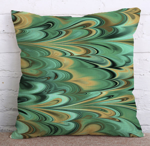 Cushion Cover SET Cotton Linen Throw Pillow, Water-color Painting - LiYiFabrics